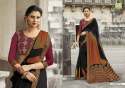 Fancy Printed Brasso Saree thumb 7