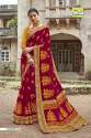 Fancy Printed Brasso Saree thumb 9