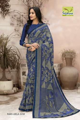 Georgette Border Saree