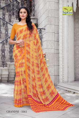 Reagular Wear Georgette Saree by Seymore Print Pvt Ltd