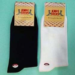 plain black and white socks