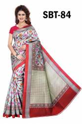 Flower Printed Silk saree