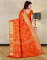 Gopi fashion Orange Colored Banarasi Silk Saree. thumb 2