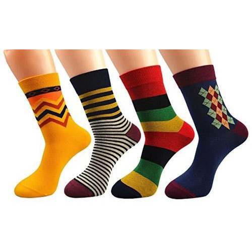 Mens Color Stripes Socks by Action Hosiery Udyog