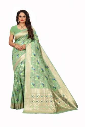 Flower Jal Print Silk Cotton Sarees