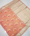 Flower Print Cotton Silk Sarees thumb 3