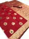 Womens Peacock Banarasi Silk Sarees  thumb 2