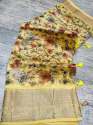 Kaduwa Kora Organza Floral Digital Print Saree thumb 3