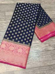 Semi Georgette Banarasi Silk Saree