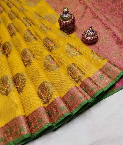 Fancy Kora Muslin saree by Al Manzoor fabrics