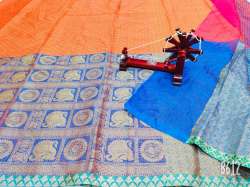 Half Half Kora Muslin Saree