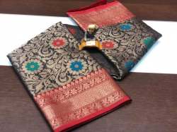 Maheshwari Cora Silk saree with Satin Border