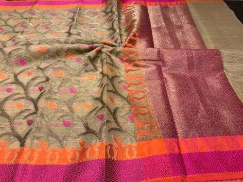 Muslin Silk Kota Sarees with Zari Boder