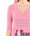 Ladies Cotton Pink V-Neck T shirts thumb 1