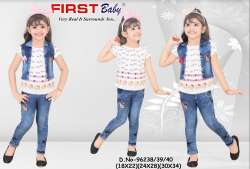 Western Top and jeans for kids girls 