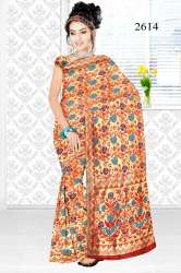 designer silk printed saree