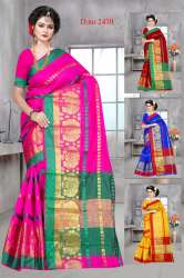jaquard cotton silk saree