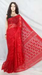 Cotton Silk Dhakai Jamdani Handloom Saree