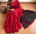 Cotton Silk Pompom Handloom Saree thumb 4