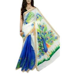 Cotton Hand painted sarees