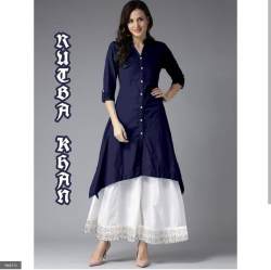 Rayon Plain Kurti With Palazzo