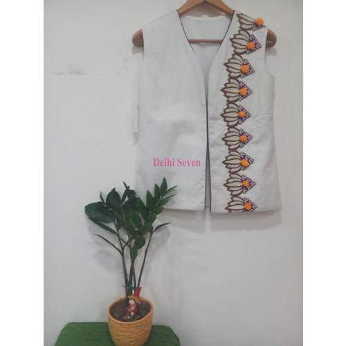 Ladies Embroidered White Jacket