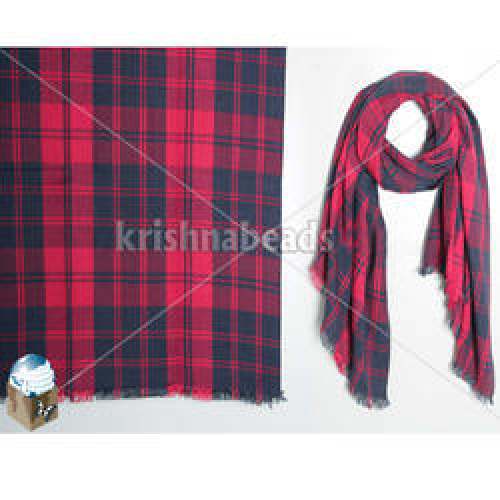 box print cotton shawl by Krishna Beads Industries