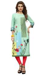 green floral kurti