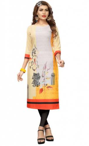 Namaste design crepe kurti by VRINDA TEXTILES