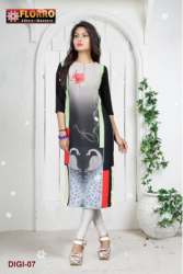 peacock print kurti  