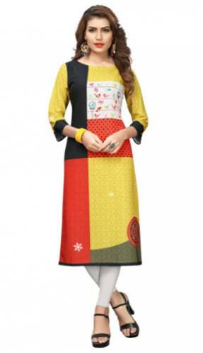 trendy print kurti
