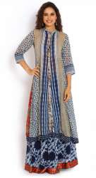 anarkali kurti with skirt palazzo set
