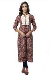maroon,white kurti