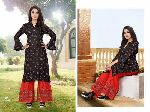 fashionvalley reyon kurti plazoo by Fashion Valley Dresses
