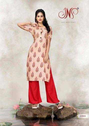 Casual Wear Kurti Palazo set By JNS Fashion 
