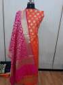 Banarsi Silk Salwar Suit with Contrast Dupatta thumb 1