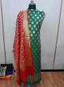 Banarsi Silk Salwar Suit with Contrast Dupatta thumb 3