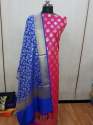 Banarsi Silk Salwar Suit with Contrast Dupatta thumb 4