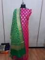 Banarsi Silk Salwar Suit with Contrast Dupatta thumb 5