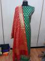 Banarsi Silk Salwar Suit with Contrast Dupatta thumb 6