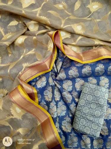 Banarasi alfi silk suit 