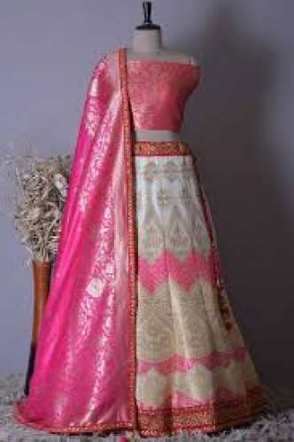 Rose Fabrics Banarsi Silk Lehenga