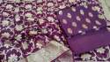 Designer Banarasi chanderi silk suit material thumb 1