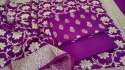 Designer Banarasi chanderi silk suit material thumb 7