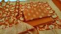 Designer Banarasi chanderi silk suit material thumb 8