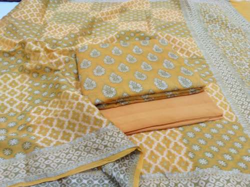 Designer Banarasi pure khaddi chiffon  suit