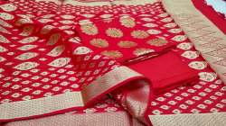 Designer Banarasi Silk unstitched Suit