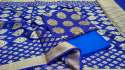 Designer Banarasi Silk unstitched Suit thumb 3