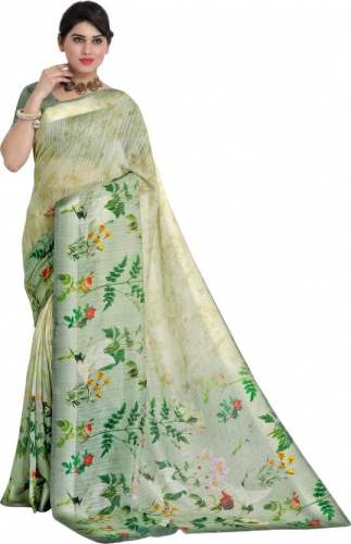 Rose Fabrics Linen Printed Saree 