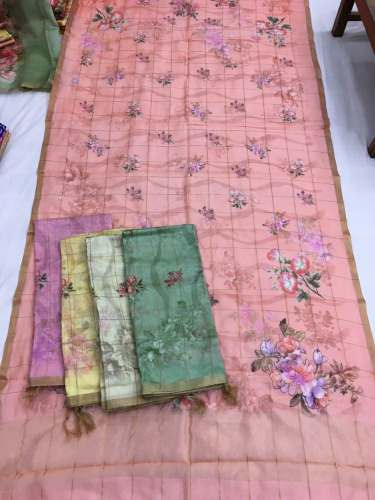 Unstitched printed dress materials 